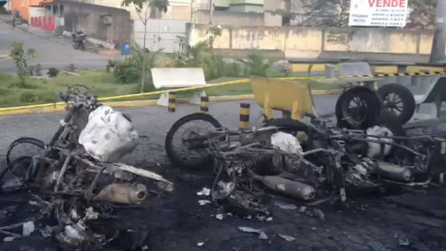 Motocicletas da Guarda Municipal de Cariacica são incendiadas durante a madrugada em posto