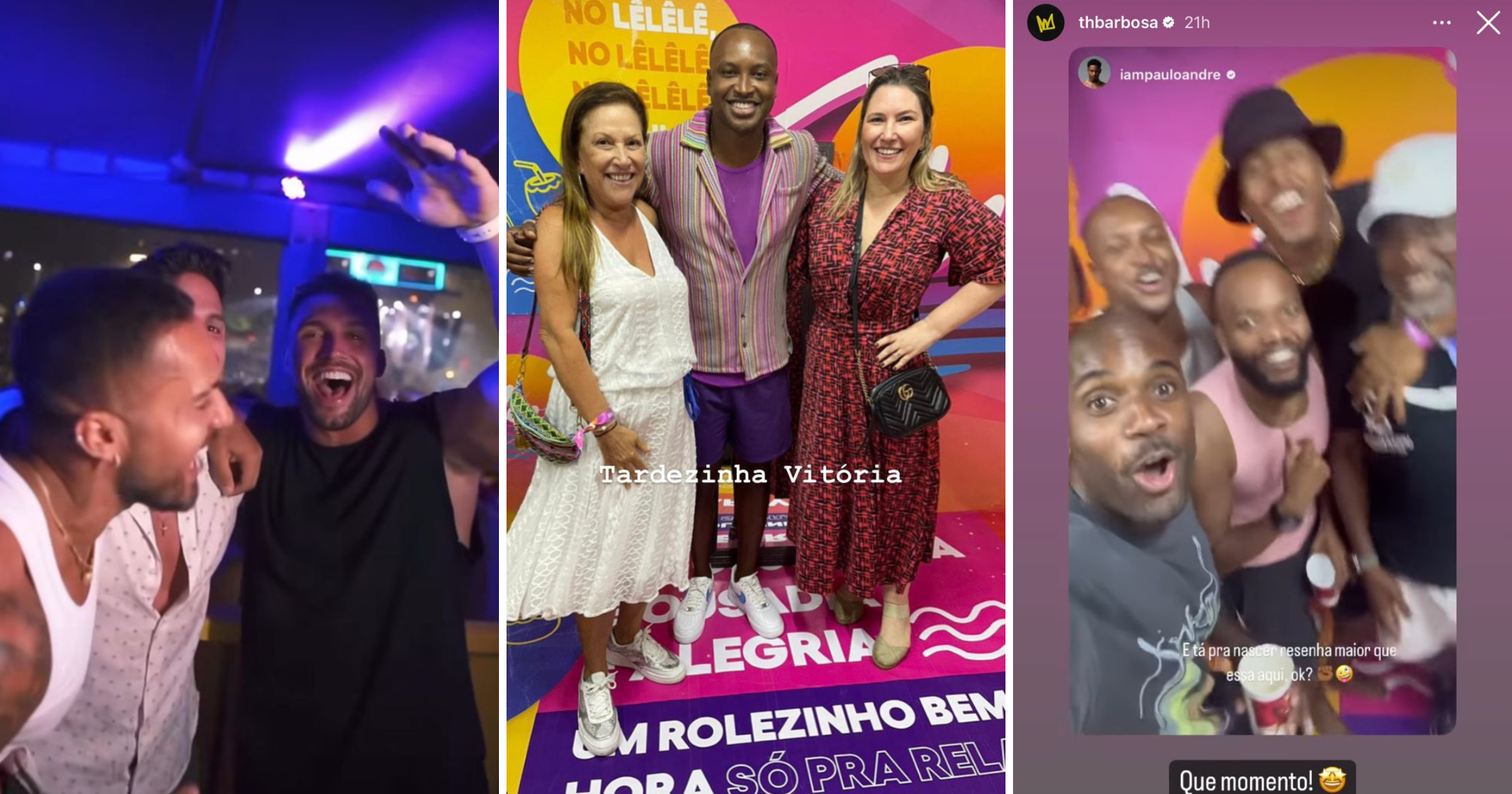 Thiaguinho reúne famosos e tira fotos com vips em show no ES