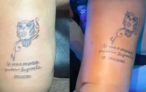 Influenciadora faz tatuagem na Farofa da Gkay, mas tatuador comete erro