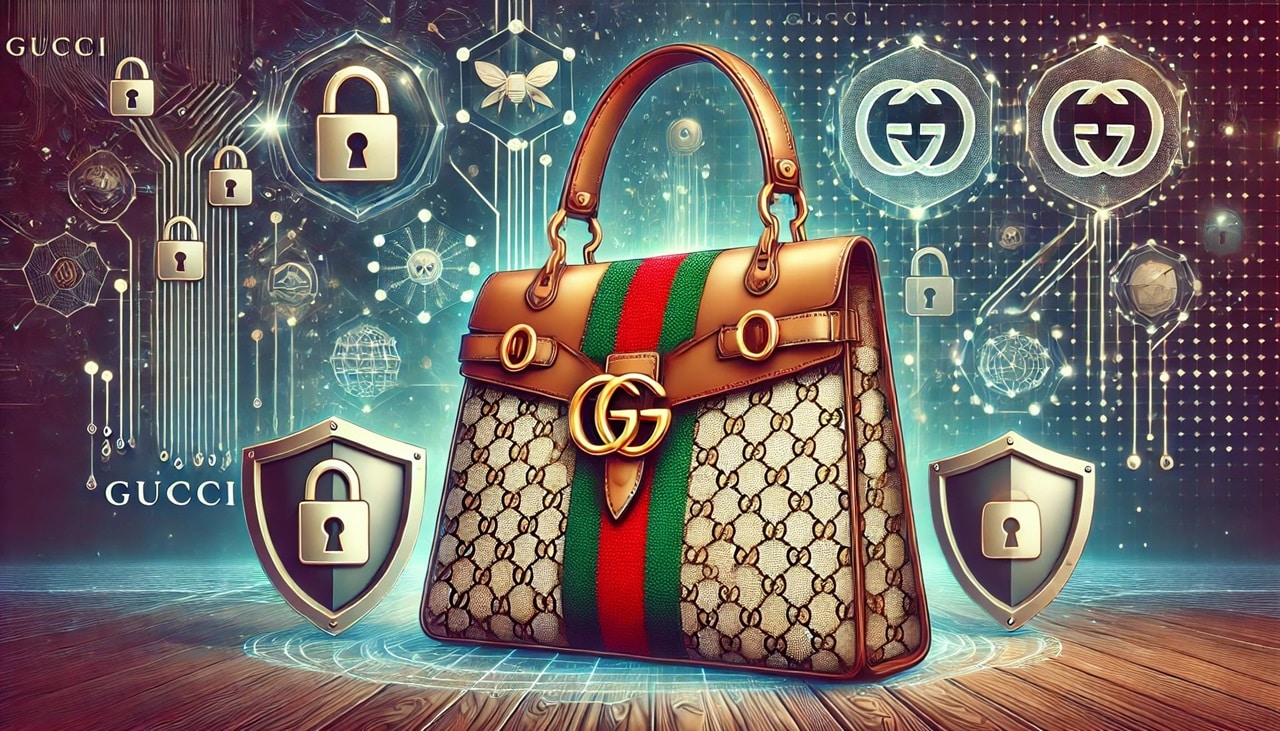 Imagem ilustrativa da Gucci gerada por IA para o texto