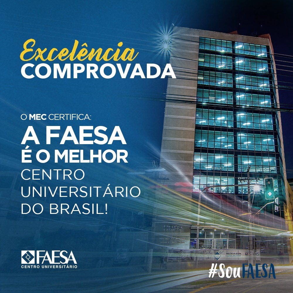 FAESA é o melhor centro universitário do Brasil pelo ranking do MEC