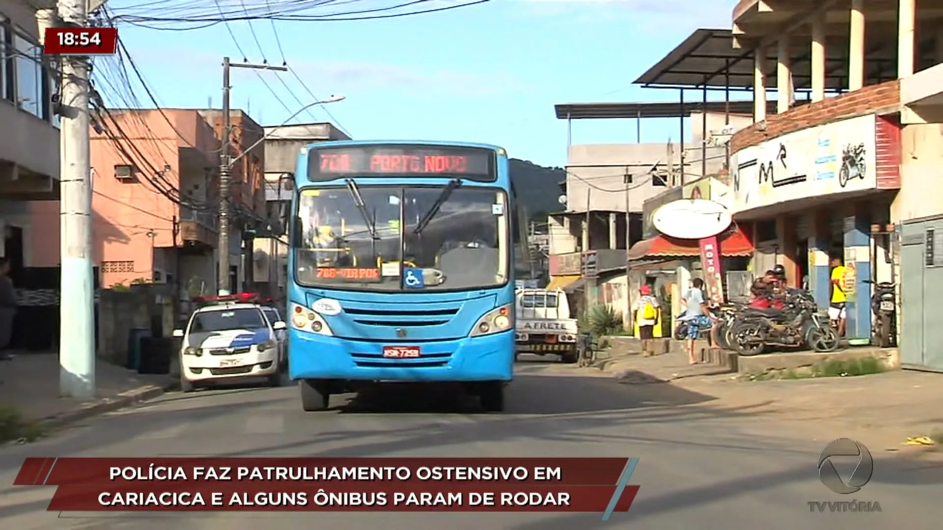 Polícia faz patrulhamento ostensivo em Cariacica e alguns ônibus  param de rodar