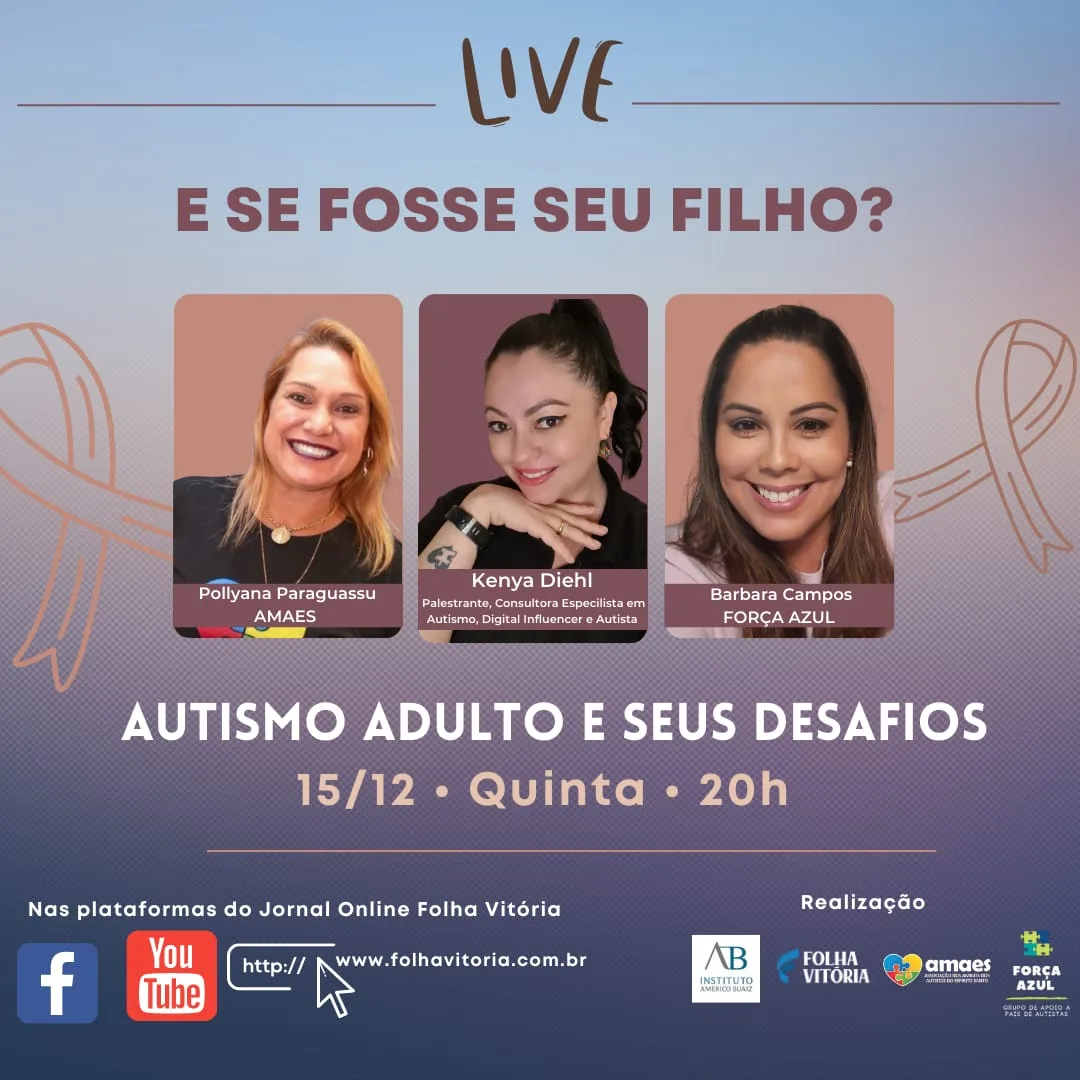 Live "E se fosse seu filho?" vai falar sobre autismo adulto nesta quinta