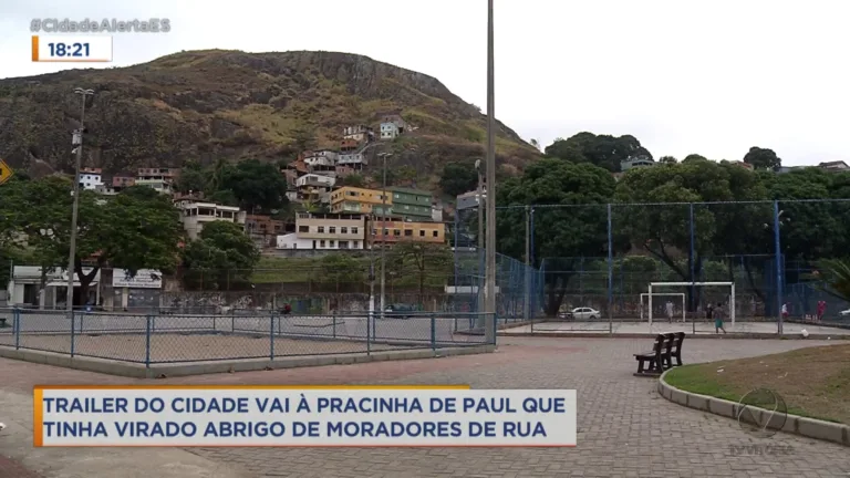Trailer do Cidade vai à pracinha de Paul que tinha virado abrigo de moradores de rua