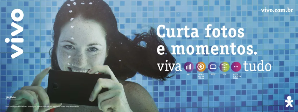 nova campanha Vivo. painel mergulho