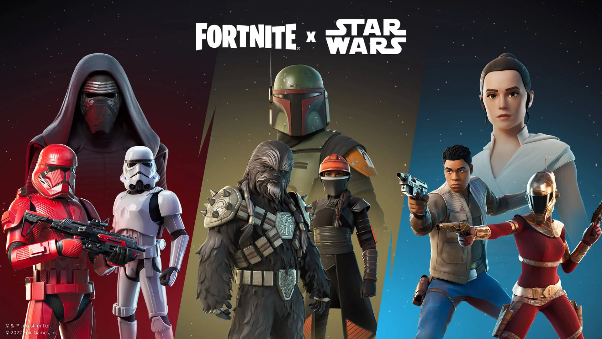 Sinta a força: Fortnite traz de volta skins e armas de Star Wars