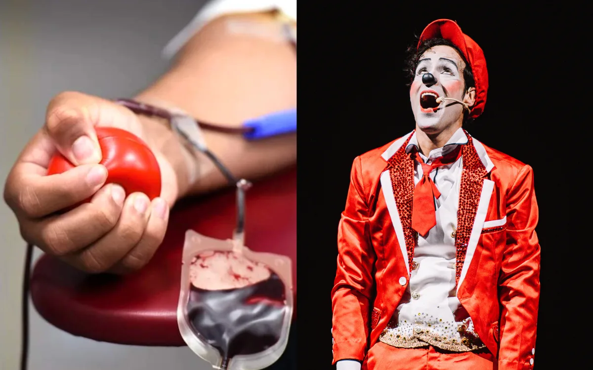 Alegria fora do picadeiro: Artistas de circo vão doar sangue no Hemoes