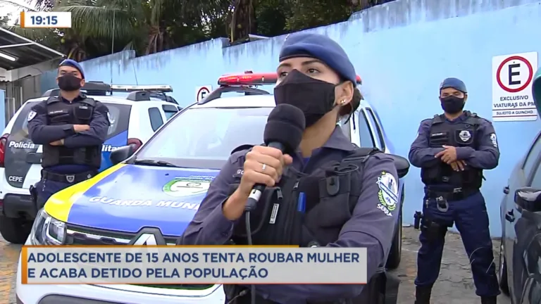 Adolescente de 15 anos tenta roubar mulher e acaba detido pela população
