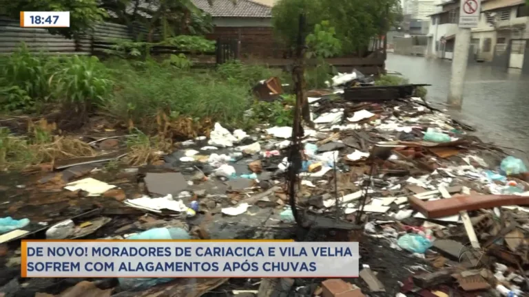 Mais uma chuva e os problemas se repetem em Cariacica e Vila Velha
