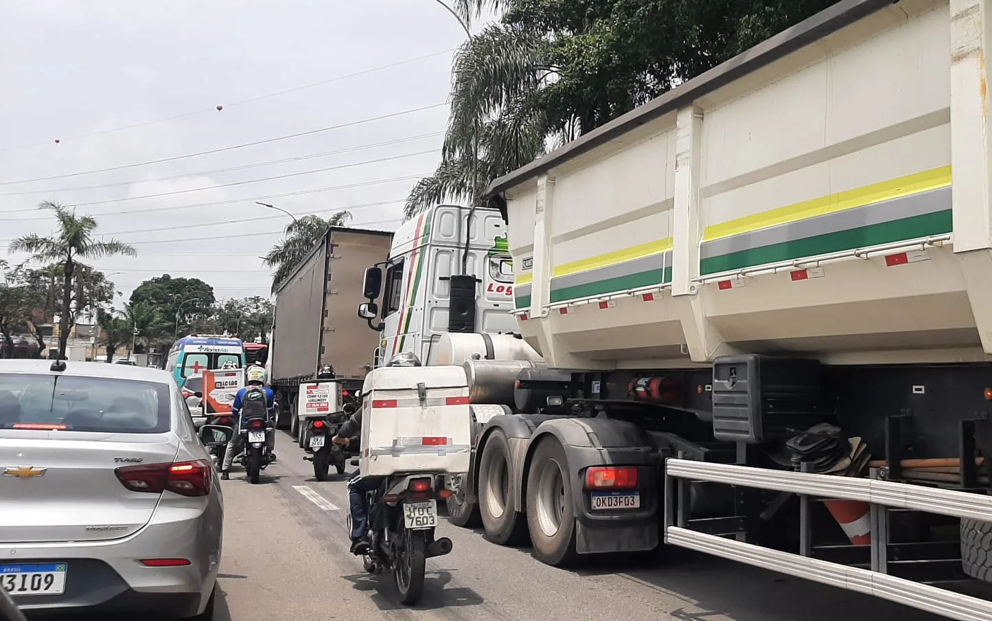 De novo! Motoristas enfrentam trânsito caótico na BR-101; entenda o motivo