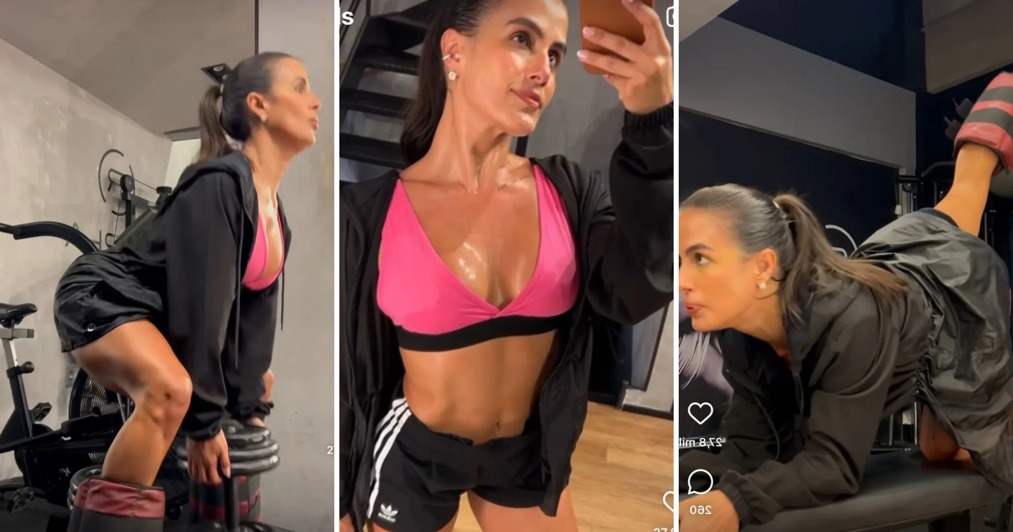 Carol Peixinho faz exercício pesado com treinador e impressiona: "Corpo definido"