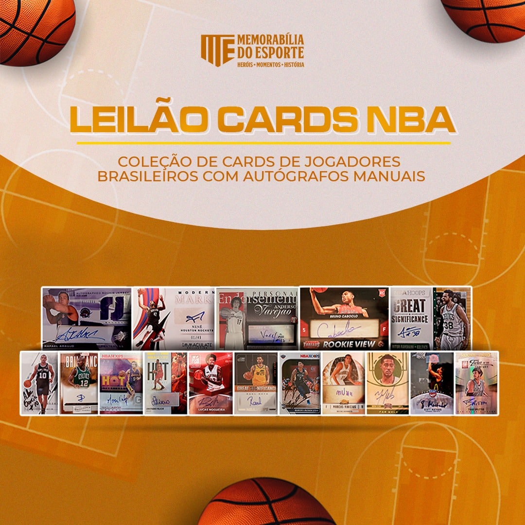 Memorabília do Esporte lança leilão social de coleção de cards autografados dos brasileiros da NBA