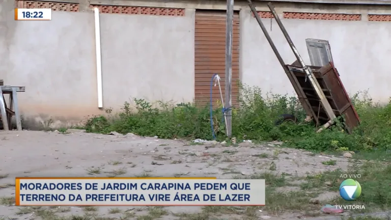 Moradores pedem que terreno do município vire área de lazer