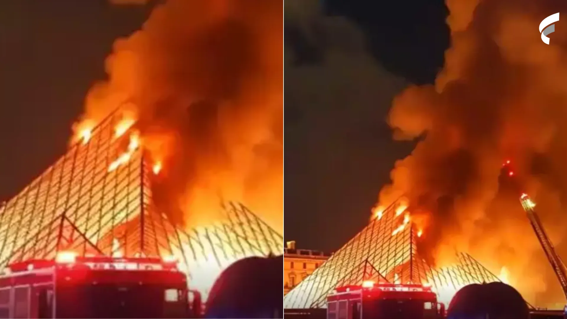 É verdade? Museu do Louvre pega fogo e vídeo viraliza: “Assustador”