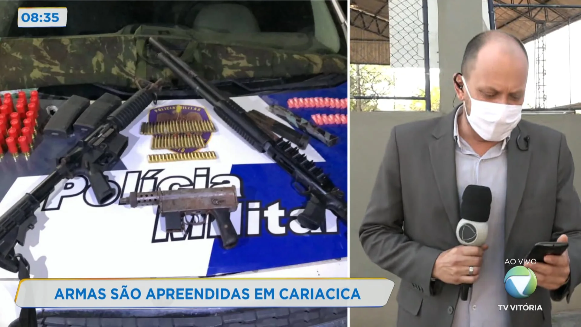 Armas são apreendidas em Cariacica