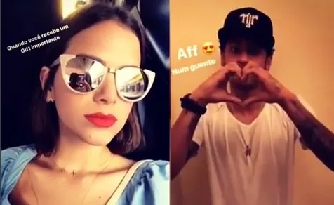 Neymar se derrete por Bruna Marquezine ao receber surpresa na web