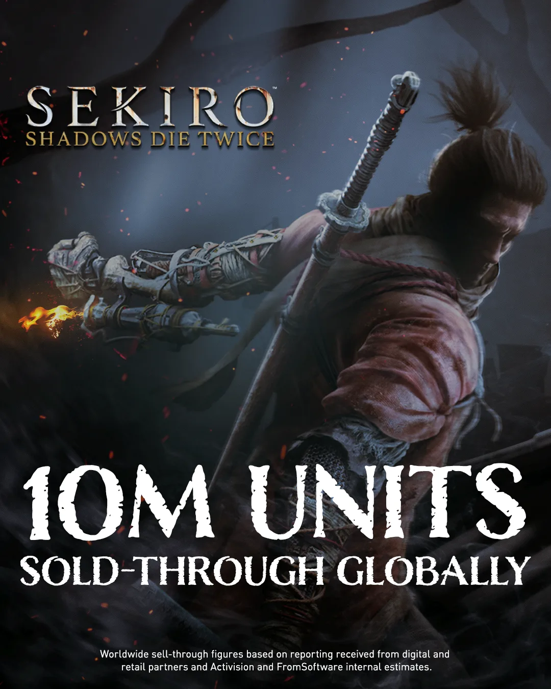 Sekiro: Shadows Die Twice, comemora 10 milhões de cópias vendidas