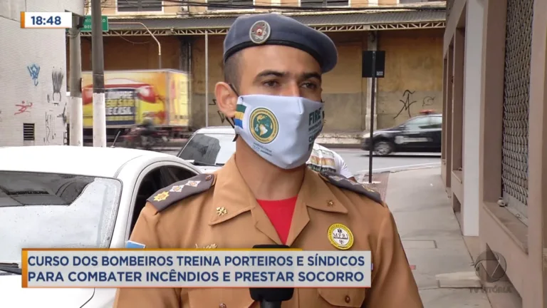 Curso dos bombeiros treina porteiros e síndicos para combater incêndios e prestar socorro