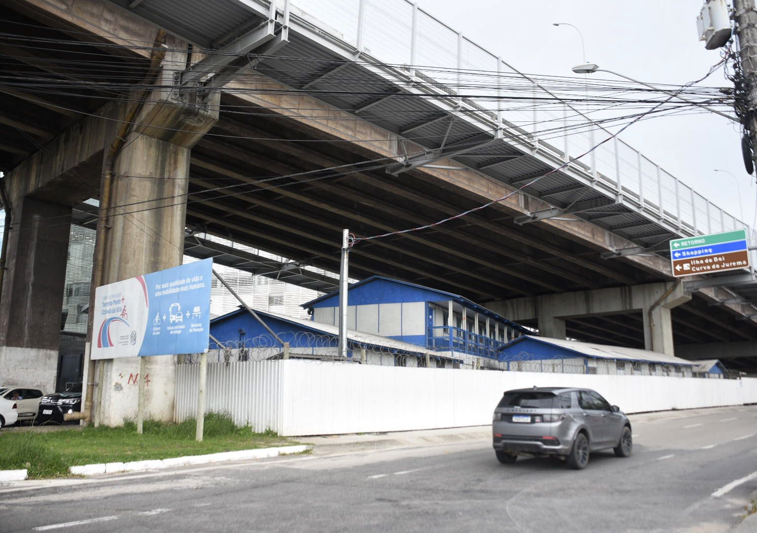 Canteiro de obras embaixo da Terceira Ponte será usado pelo Corpo de Bombeiros