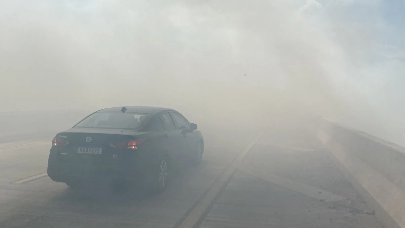 Incêndio em turfa afeta trânsito e interdita Contorno