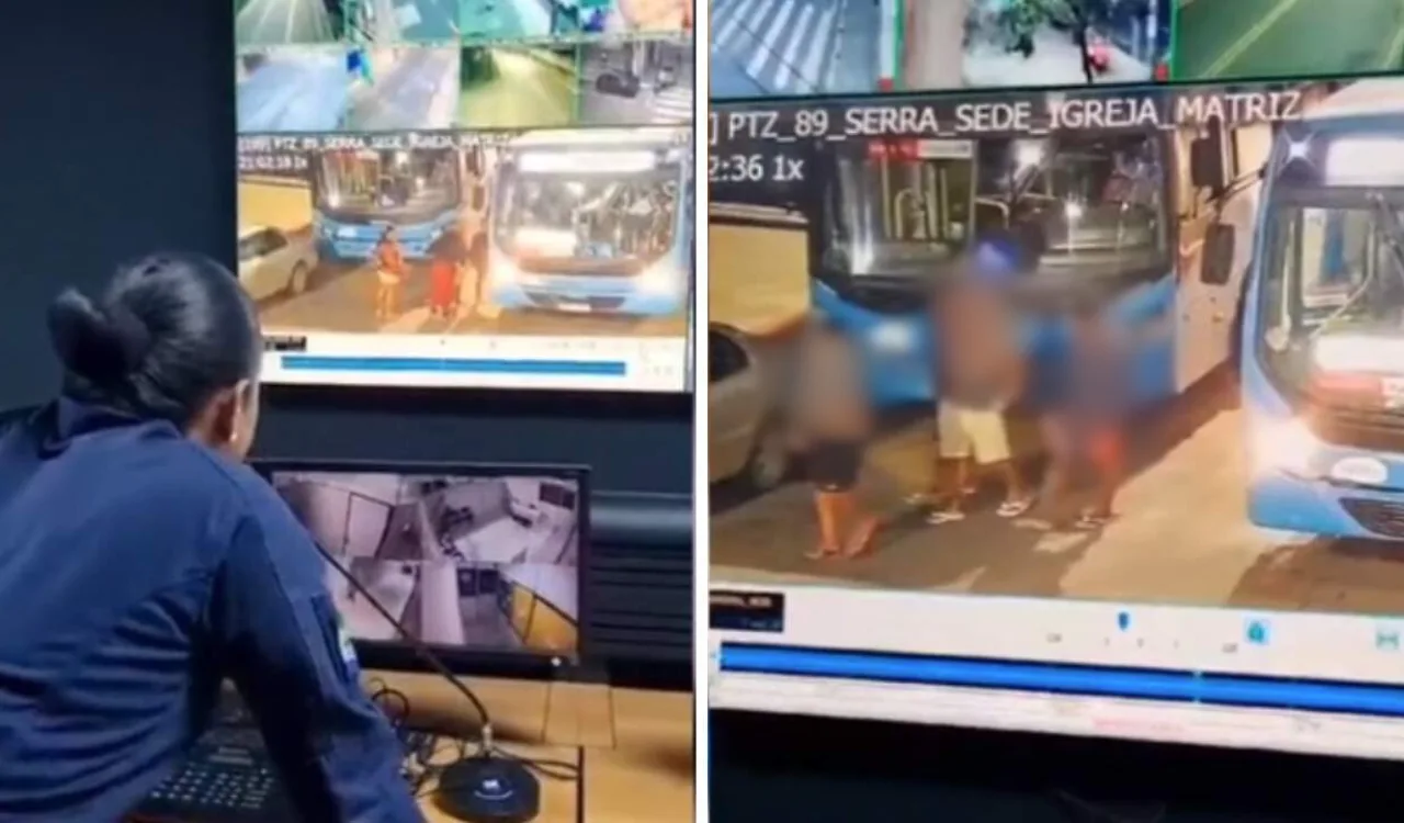 VÍDEO | "Câmera tagarela" da Serra impede passageiros de pularem roleta de ônibus