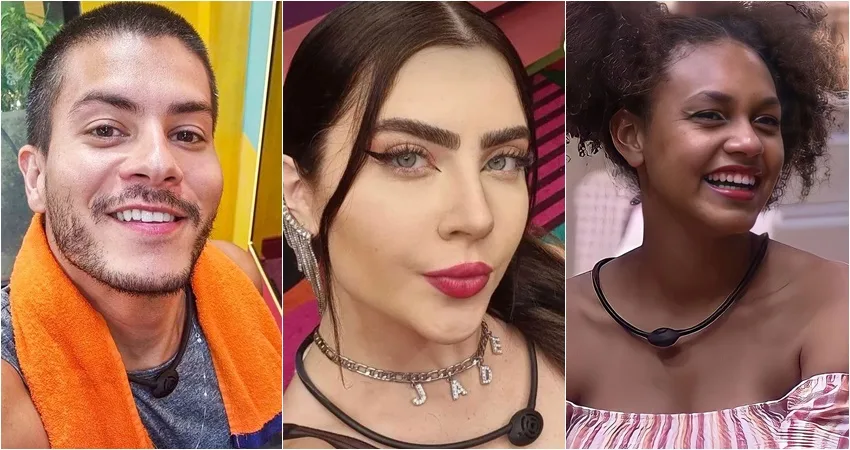 Arthur Aguiar, Jade Picon e Jessilane formam sétimo paredão do 'BBB 22'