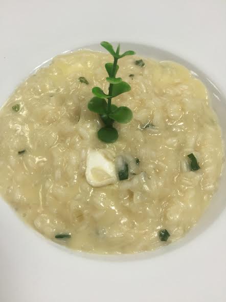 Risoto de pera com brie