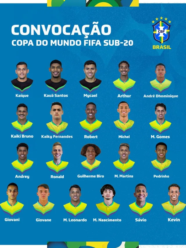 Brasil estreia contra a Itália na Copa do Mundo Sub-20; veja os principais nomes da seleção
