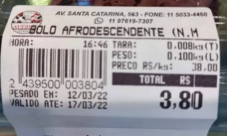 Padaria de São Paulo troca nome de bolo "nega maluca" para "afrodescendente"