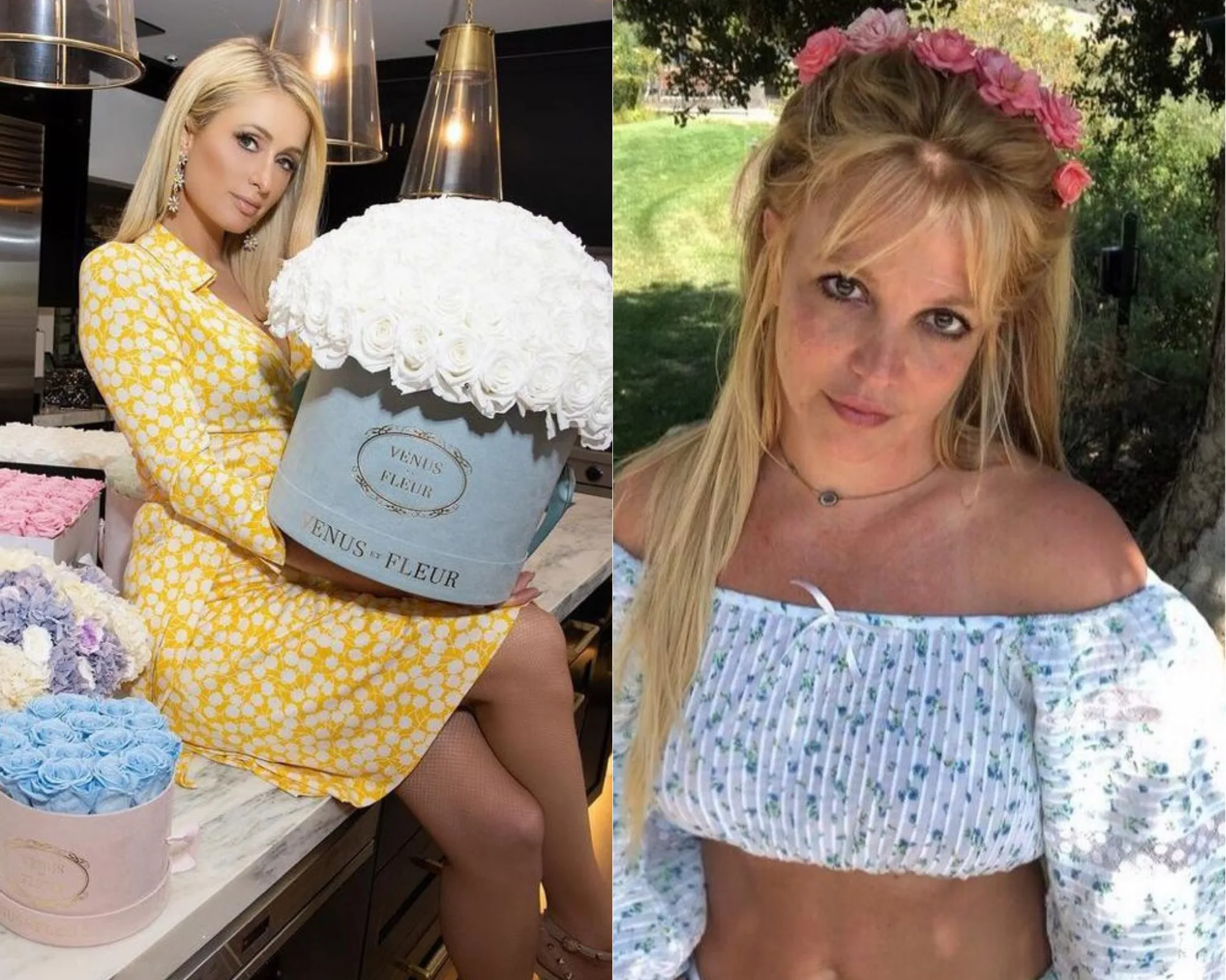 Foto: Reprodução Instagram Paris Hilton e Britney Spears