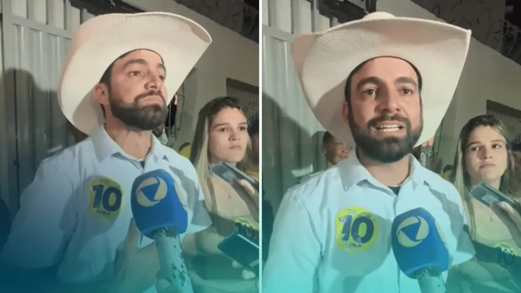 Pablo Muribeca, candidato a prefeito da Serra. Foto: Reprodução/vídeo