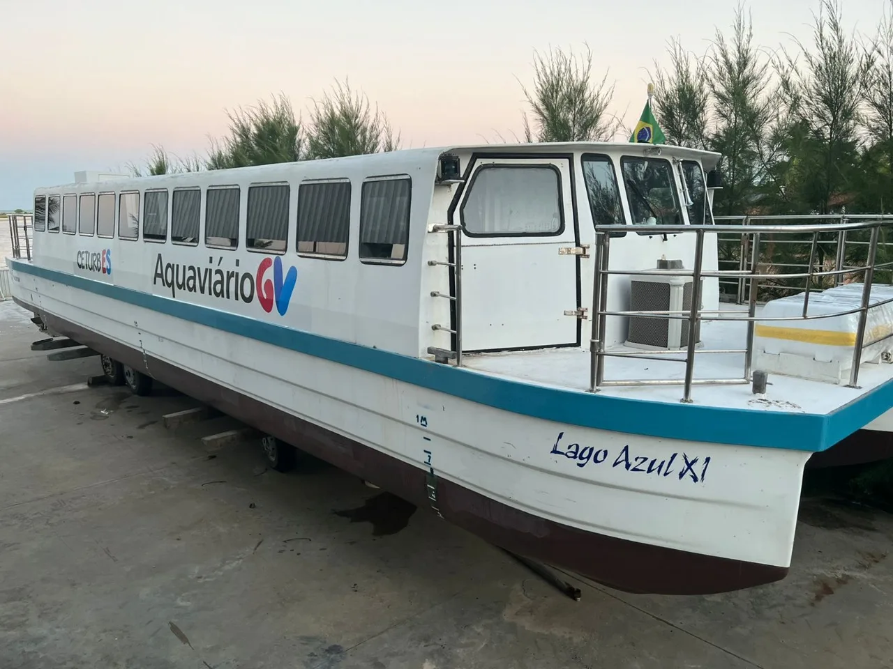 Imagens mostram primeiro barco do sistema Aquaviário da Grande Vitória