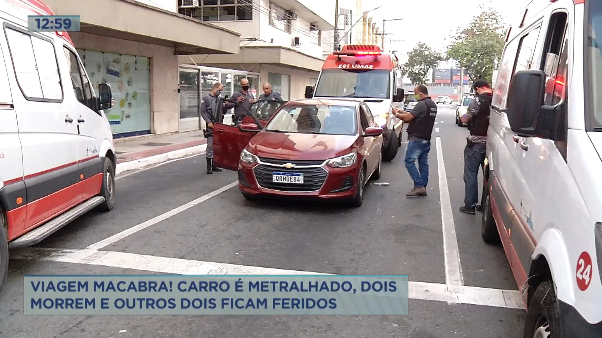 Polícia investiga crime onde um carro foi metralhado no Centro de Vitória