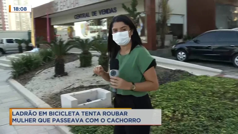 Mulher vai passear com o cachorro e quase é assaltada