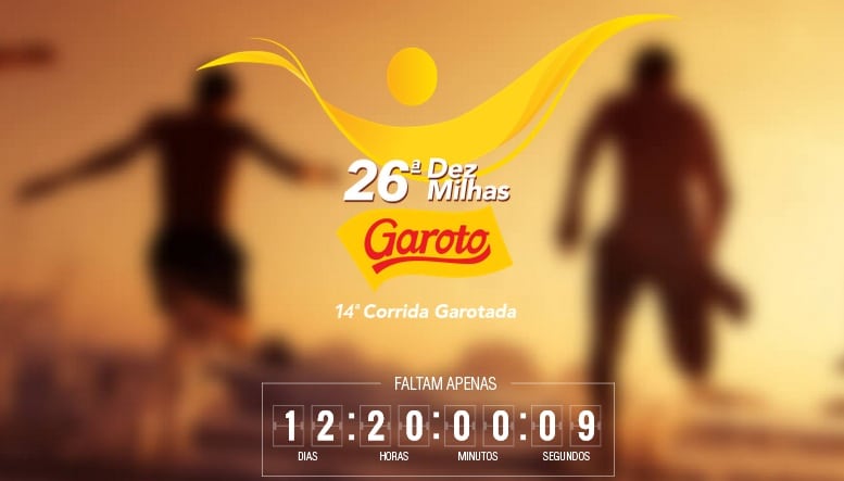 Faltam 12 dias para a Dez Milhas Garoto! Inscrições só até amanhã