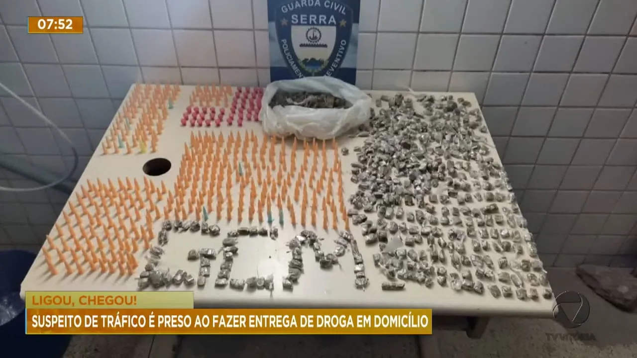 Homem preso por "delivery de drogas"