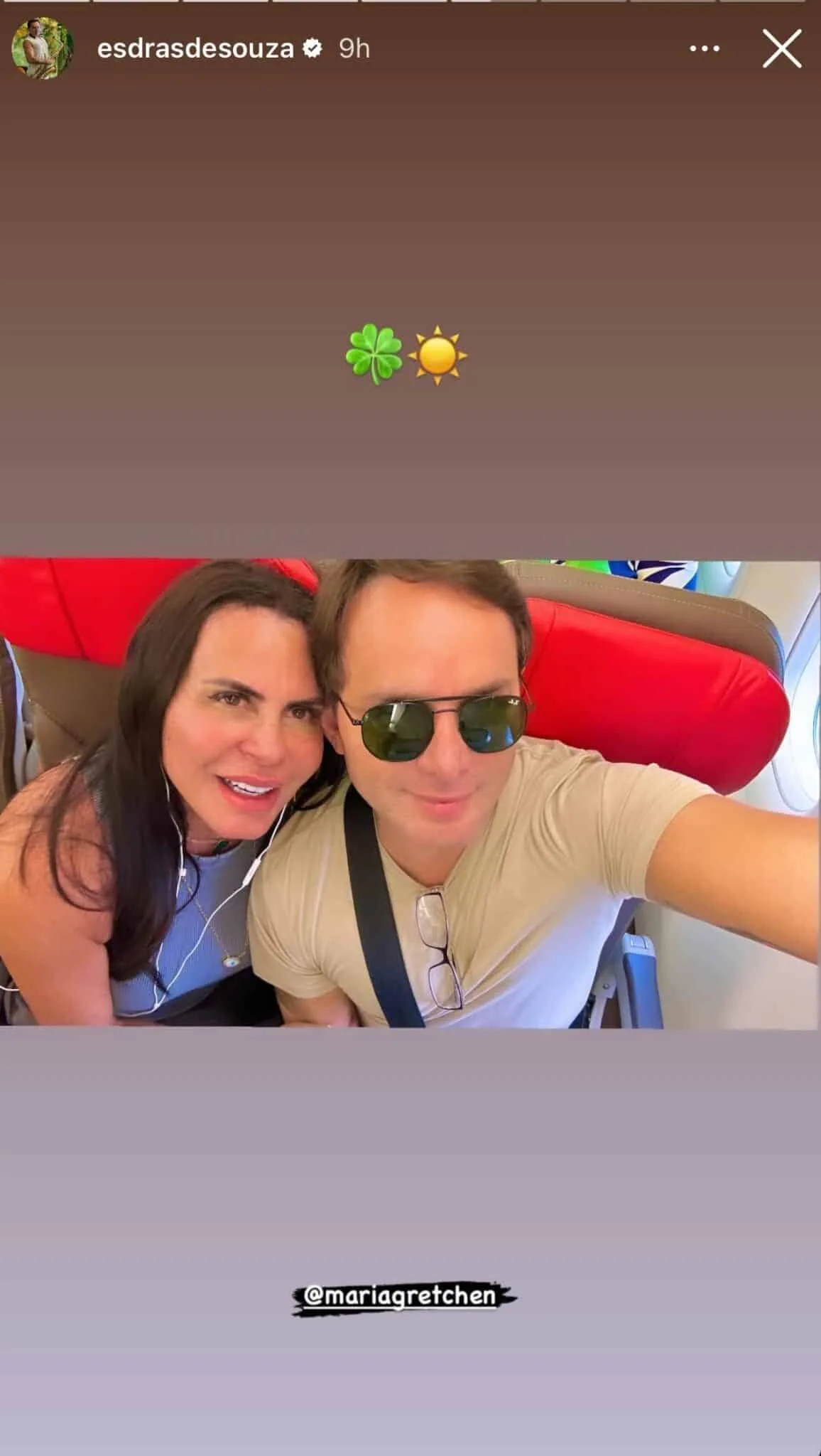 Com o marido, Gretchen faz procedimento no ES após retirar útero em cirurgia (Foto: Reprodução/ Instagram @mariagretchen)