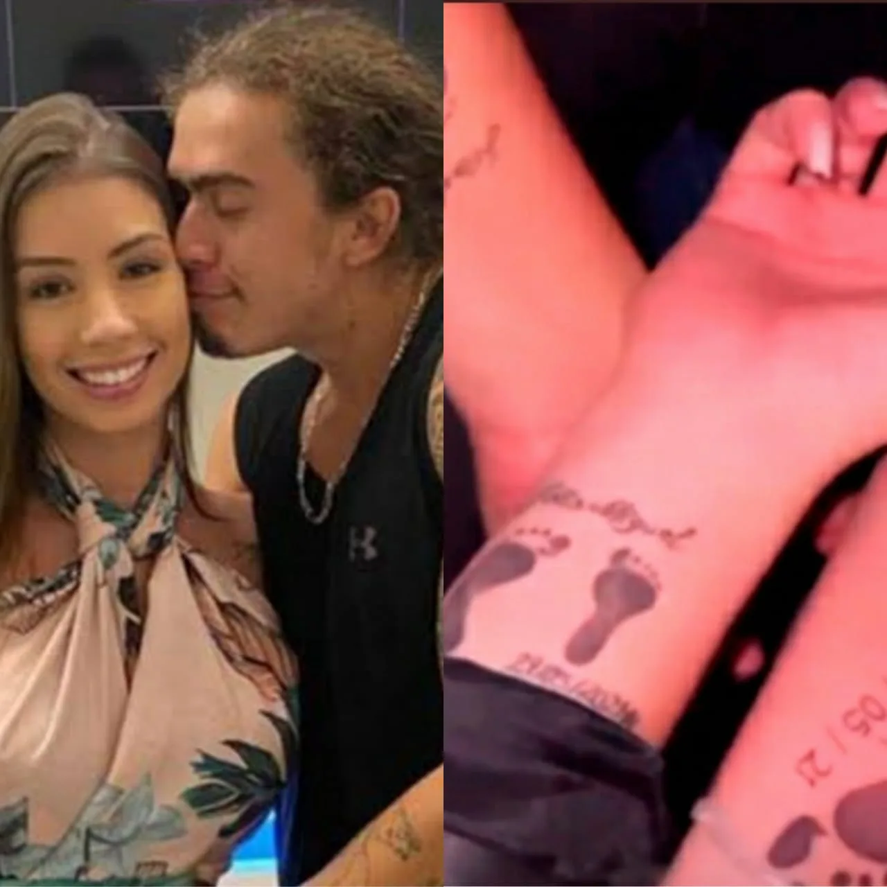 Amigas de Maria Lina Deggan fazem tatuagem em homenagem ao filho dela com Whindersson Nunes