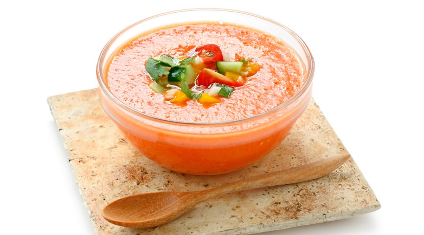 Receita de gazpacho andaluz: sopa gelada de tomate