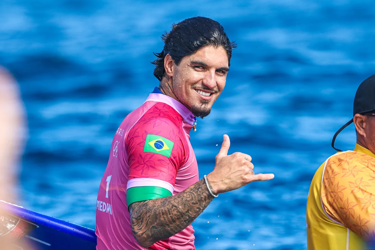 2024.08.91 – Jogos Olímpicos Paris 2024 – Tahiti – Surf – Na foto o atleta, Gabriel Medina – Foto: William Lucas/COB