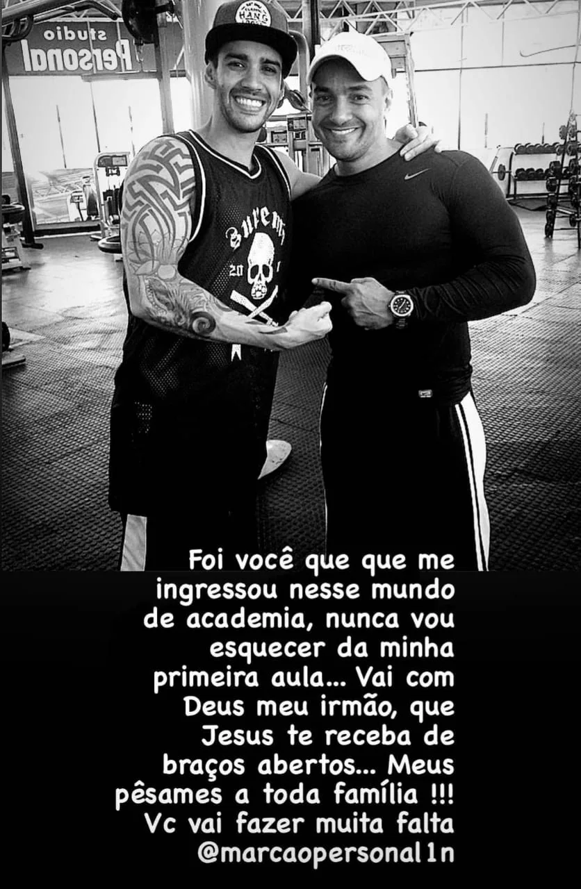 Após morte de personal trainer, Gusttavo Lima posta foto antiga para prestar homenagem