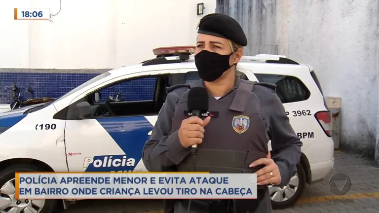 Adolescente é apreendido com arma em bairro onde criança levou tiro na cabeça
