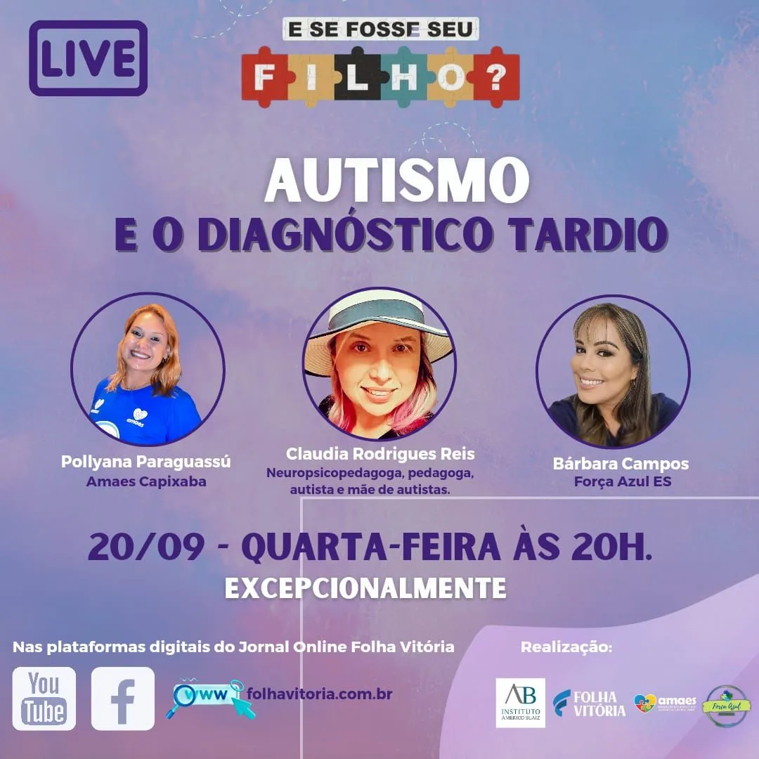 E se fosse seu filho? Live debate o autismo e o diagnóstico tardio