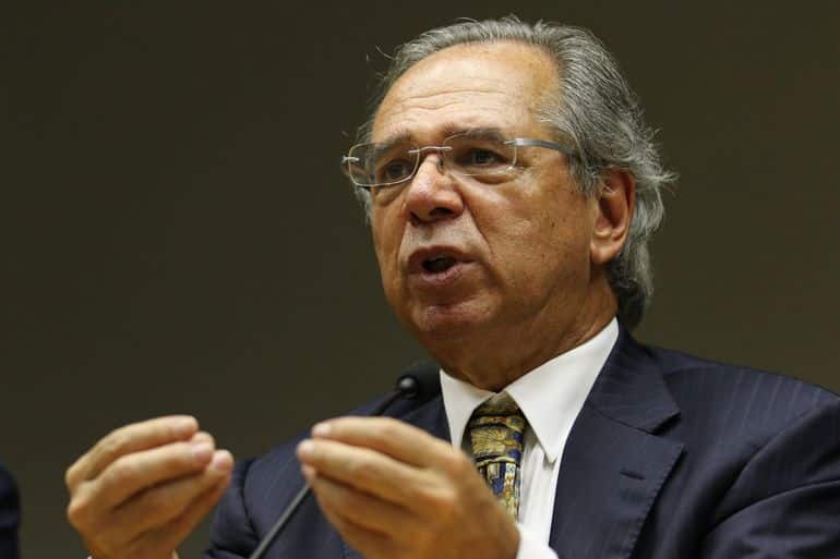 Entrevista coletiva do ministro da economia, Paulo Guedes