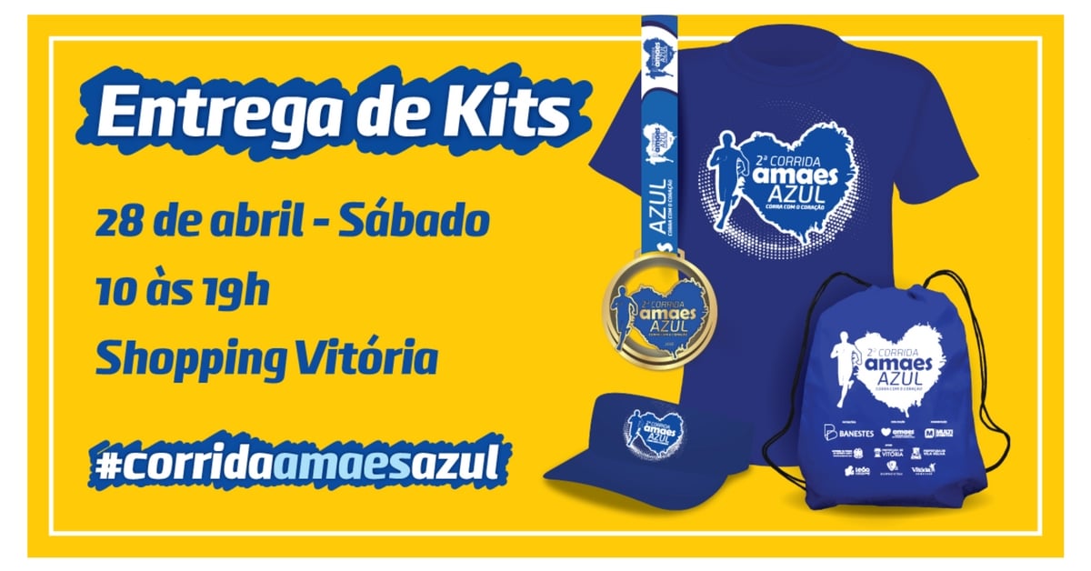 2ª Corrida AMAES Azul entrega kits no sábado. Tire suas dúvidas!