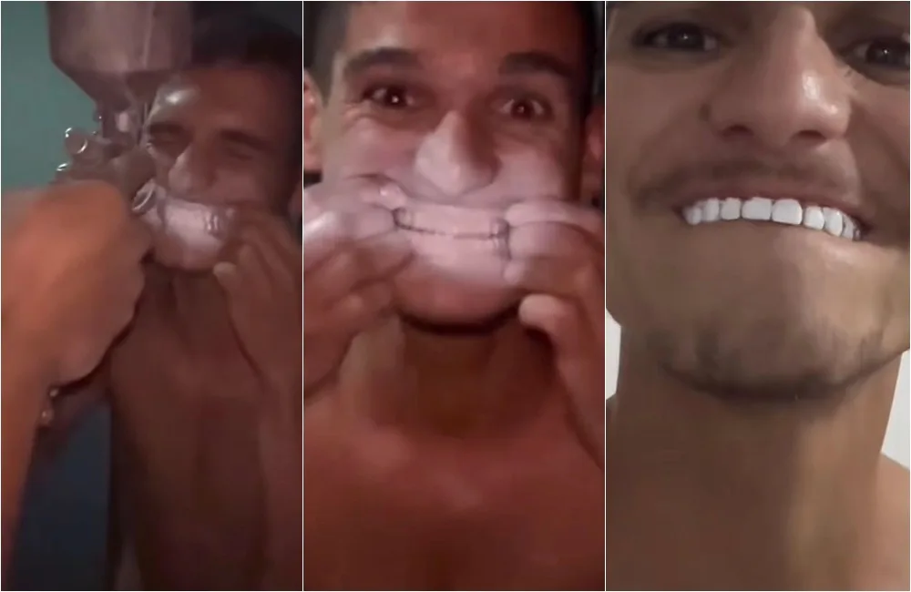 VÍDEO | Homem pinta os dentes com tinta branca e viraliza: "É porcelana"