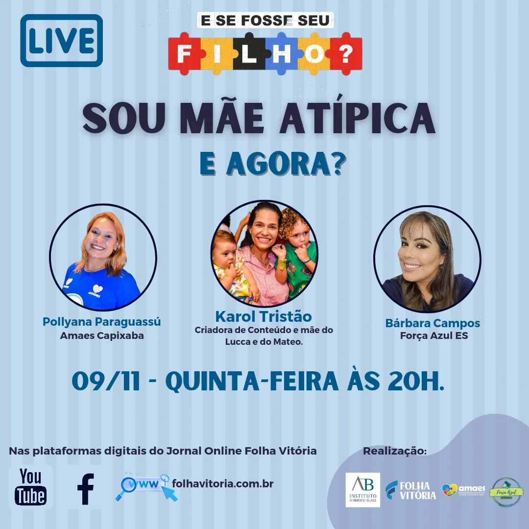 E se fosse seu filho? Live debate os desafios de ser mãe atípica