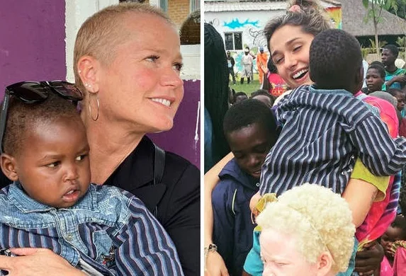 Xuxa e Sasha vão a Angola visitar projeto que abriga crianças carentes