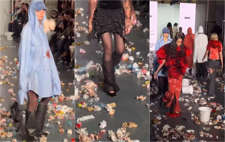 VÍDEO | Plateia atira lixo em modelos durante desfile da Semana de Moda de Milão