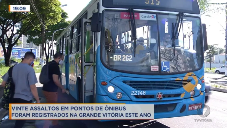 Rede Vitória já mostrou 20 assaltos em pontos de ônibus esse ano